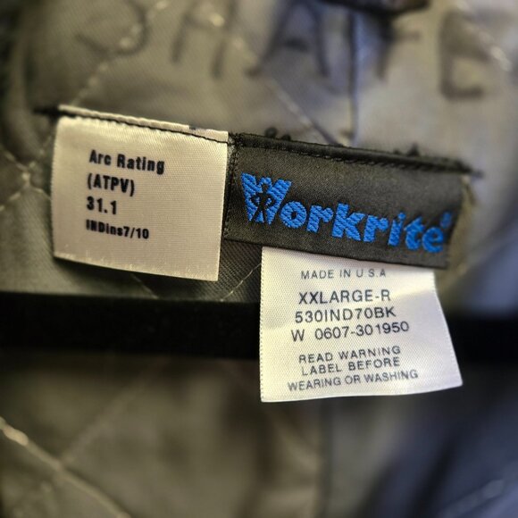 Workrite XXLarge Flame-Resistant Insulated Navy Blue Work Jacket With Knit Cuffs - Picture 4 of 16